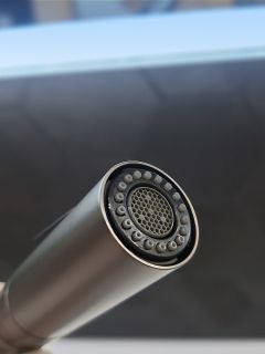 Смеситель для кухни с гибким изливом AltroBagno Flusso 050203 GrMt оружейная сталь